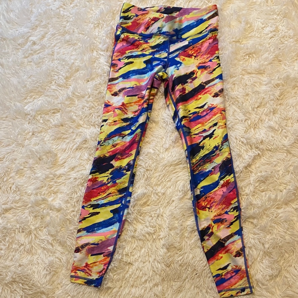 Athletic Works Multicolor Abstract Leggings